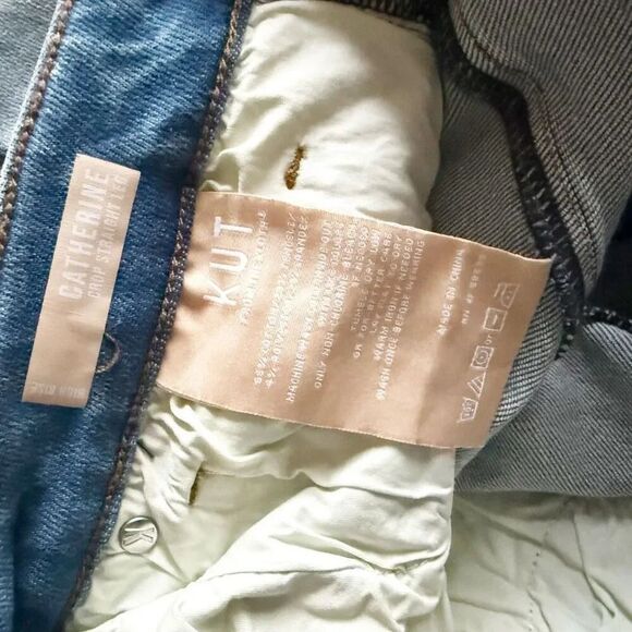 KUT FROM THE KLOTH | Catherine High Rise Crop Straight Leg Light Wash | Size 14 - Picture 7 of 8